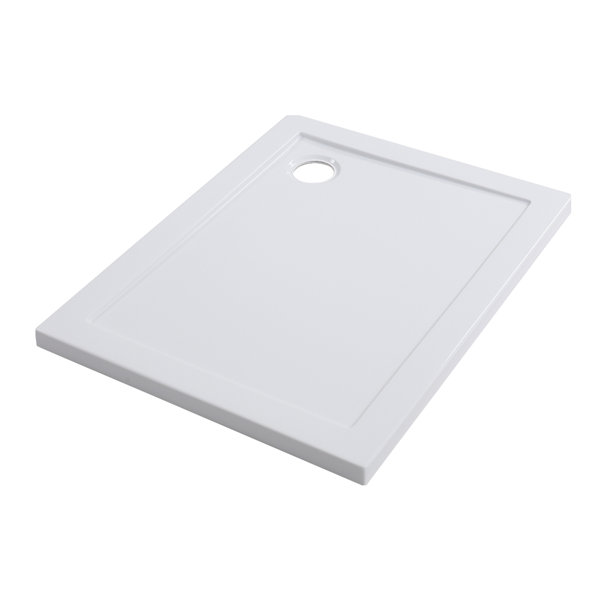 Living and Home 900 x 700 mm Plastic Shower Tray White Wayfair.co.uk